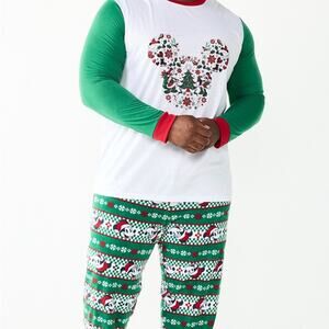 Disney Mickey Holiday Pajama Set XL Men’s NWT